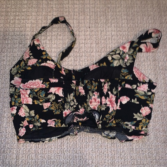 American Eagle Floral Cropped Corset Top - Picture 3 of 3